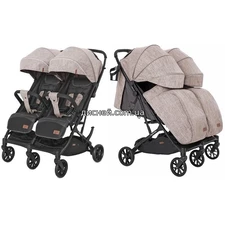 Коляска прогулочная Carrello Presto Duo CRL-5506 Steam Beige, для двойни